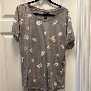 Jack & A Gray Daisy Print Short Sleeve Tee